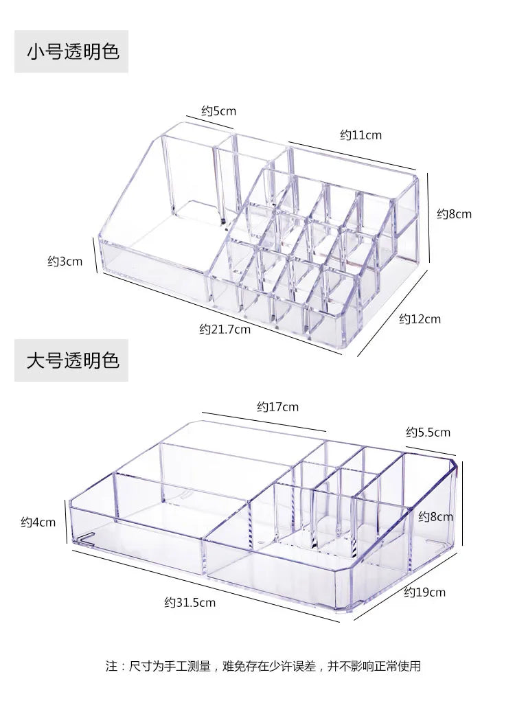 Makeup Organizer Office Organizer Box Cosmetic Plastic Storage Box Desk Bathroom Cosmetic Storage Case