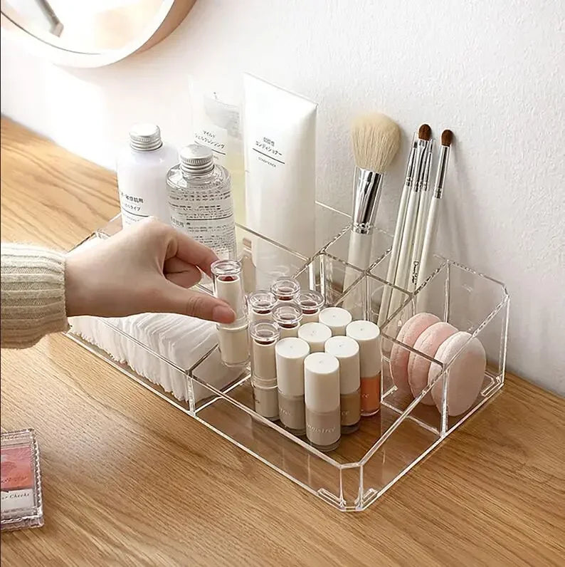 Makeup Organizer Office Organizer Box Cosmetic Plastic Storage Box Desk Bathroom Cosmetic Storage Case